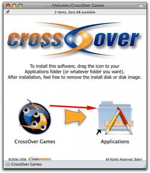 Slik installerer Crossover Games for Mac