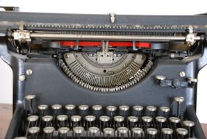 Bruk av en skrivemaskin