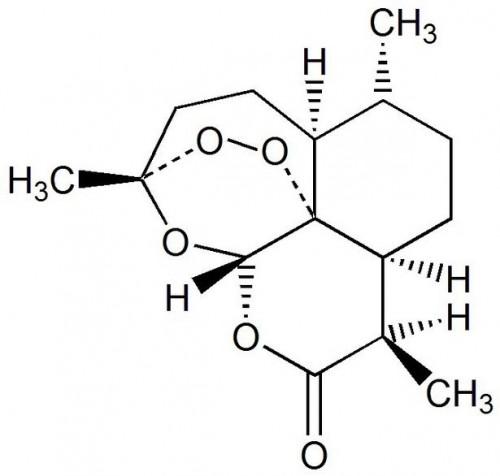 Hva er den kjemiske strukturen av Artemisinin?