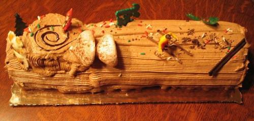 Kake dekorert med ideer til jul