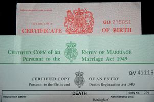 Innhenting av en kopi av fødselsattest i England