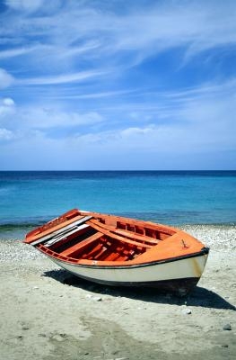 Hvordan legge til med båt på en strand