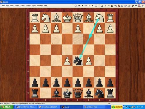 Slik spiller Alekhine forsvar i sjakk